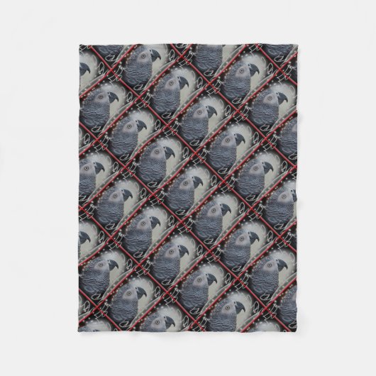 Afrikaanse grijze kerst fleece deken (Voorkant)