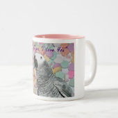 Afrikaanse Grijze Liefde Mok (Voorkant rechts)