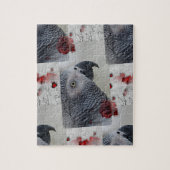 Afrikaanse grijze liefdesbrieven legpuzzel (Verticaal)