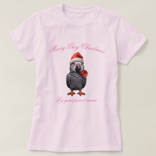 Afrikaanse Grijze papegaai dames T-shirt (Design voorkant)