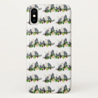 Afrikaanse Grijze Papegaai Feest iPhone X Hoes