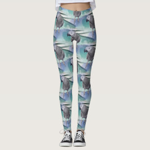 Afrikaanse grijze pool leggings
