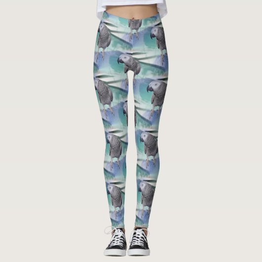 Afrikaanse grijze pool leggings (Voorkant)
