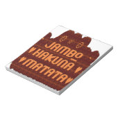 Afrikaanse Groet: Jambo Hakuna Matata Wood Design Notitieblok (Gedraaid)