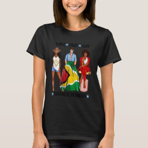 Afrikaanse Guyaanse Prinses Dames Vlag Van Guyana T-shirt