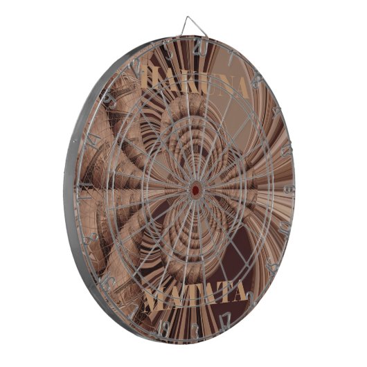 Afrikaanse Hakuna Matata Fractal Art Print/Graphic Dartbord (Voorkant Links)