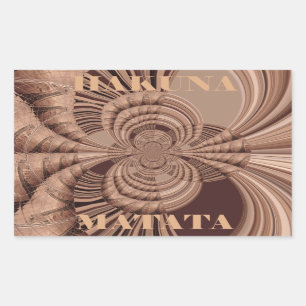 Afrikaanse Hakuna Matata Fractal Art Print/Graphic Rechthoekige Sticker