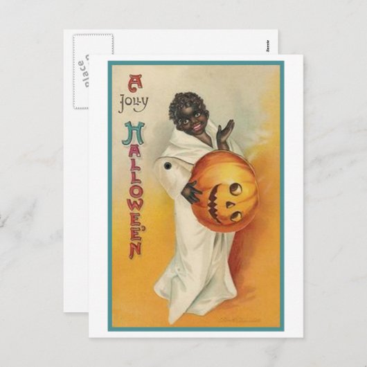 -Afrikaanse Halloween Feestdagenkaart (Voorkant / Achterkant)