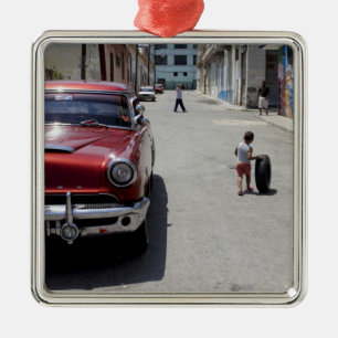 Afrikaanse Hamel district, Havana, Cuba, UNESCO Metalen Ornament