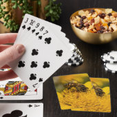 Afrikaanse honingbijen met stuifmeel speelkaarten (Insitu)