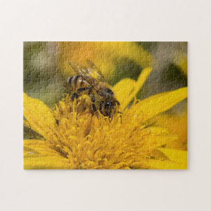 Afrikaanse honingbijen met stuifmeelvoeding legpuzzel