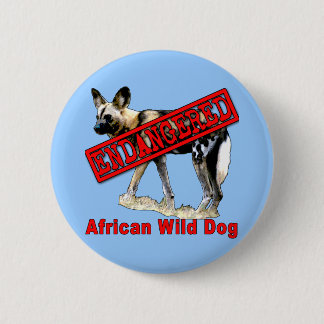 Afrikaanse in het wild levende honden bedreigde di ronde button 5,7 cm