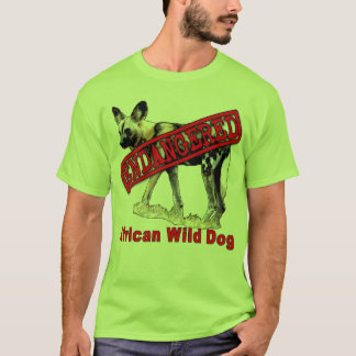 Afrikaanse in het wild levende honden bedreigde di t-shirt