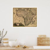 Afrikaanse kaart 1688 poster (Keuken)