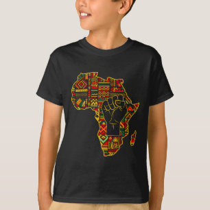 Afrikaanse kaart Eerste Zwarte Geschiedenis Maand T-shirt