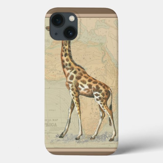 Afrikaanse kaart en een Giraffe Case-Mate iPhone Case (Achterkant)