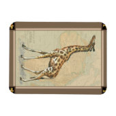 Afrikaanse kaart en een Giraffe Magneet (Horizontaal)