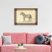 Afrikaanse kaart en een Zebra Canvas Afdruk (Insitu (Woonkamer))