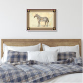 Afrikaanse kaart en een Zebra Canvas Afdruk (Insitu (Slaapkamer))