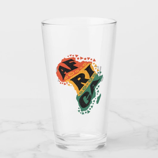 Afrikaanse kaart glas (Voorkant)