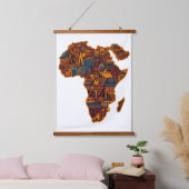 Afrikaanse kaart hangend wandkleed (Slaapkamer)