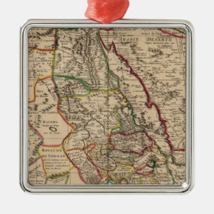 Afrikaanse kaart metalen ornament