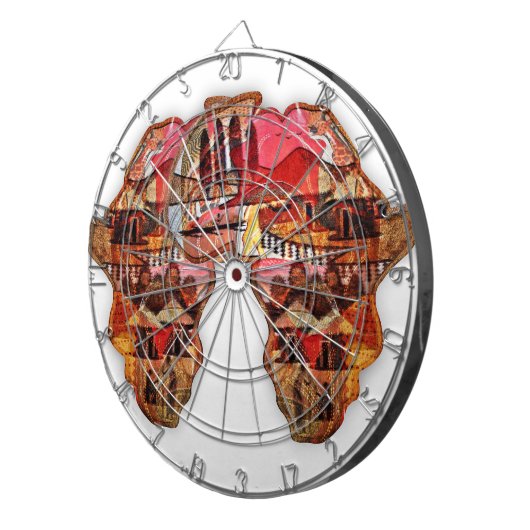 Afrikaanse kaart: Vier het seizoen met cultuur Dartbord (Voorkant Rechts)