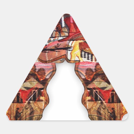 Afrikaanse kaart: Vier het seizoen met cultuur Driehoek Sticker (Voorkant)