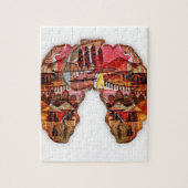 Afrikaanse kaart: vier het seizoen met cultuur legpuzzel (Verticaal)