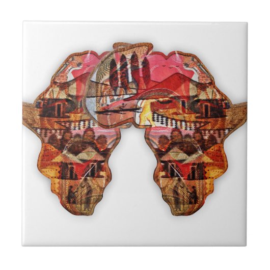 Afrikaanse kaart: Vier het seizoen met cultuur Tegeltje (Voorkant)