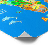 Afrikaanse kaart voor kinderen poster (Hoek)