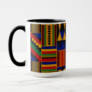 Afrikaanse Kente-stof Mok