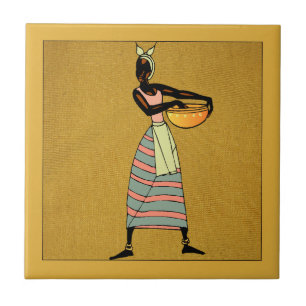 Afrikaanse keramische tegel tegeltje