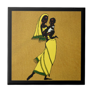 Afrikaanse keramische tegel tegeltje