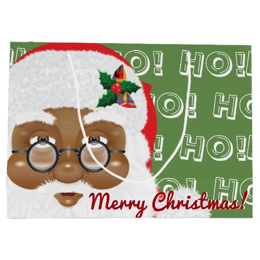 Afrikaanse kerstfeestdag met kerstmis groot cadeauzakje (Achterkant)