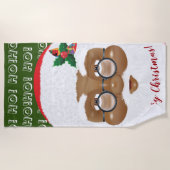 Afrikaanse kerstfeestdag met kerstmis strandlaken (Voorkant)