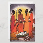 Afrikaanse kerstfeestscène briefpapier (Voorkant / Achterkant)