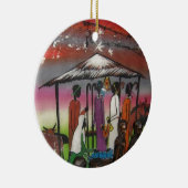 Afrikaanse kerstfeestscène keramisch ornament (Rechts)