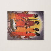 Afrikaanse kerstfeestscène legpuzzel (Horizontaal)