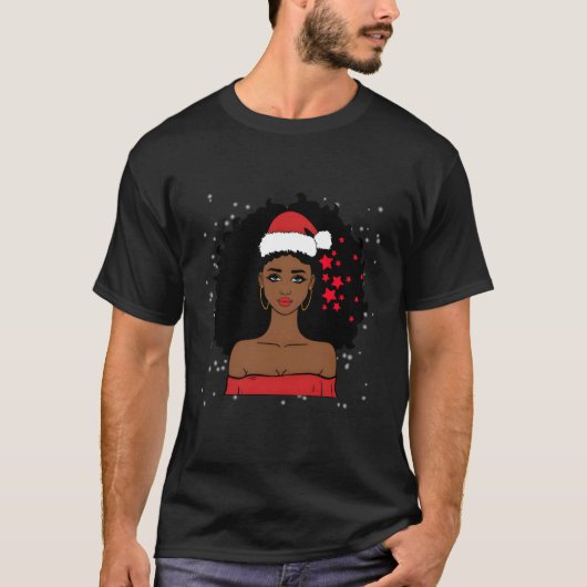 Afrikaanse kerstkerstkerstkerstkerstman t-shirt (Voorkant)