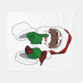 Afrikaanse kerstkerstkerstmanmandje fleece deken (Voorkant (Horizontaal))