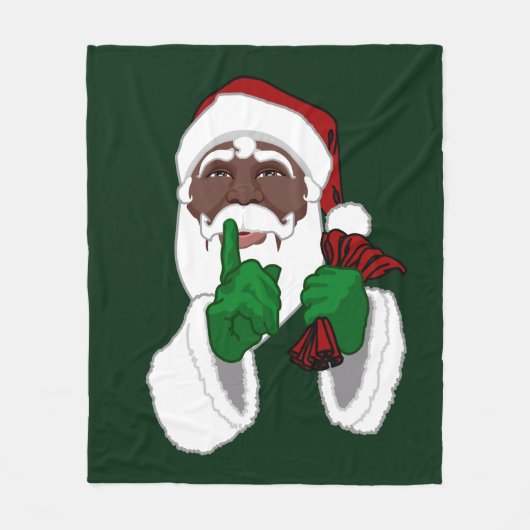 Afrikaanse kerstkerstkerstmanmandje fleece deken (Voorkant)
