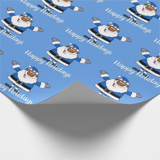 Afrikaanse kerstman Hanukkah Kwanzaa Cadeaupapier (Hoek)