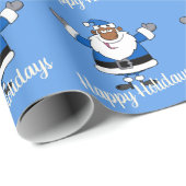 Afrikaanse kerstman Hanukkah Kwanzaa Cadeaupapier (Rol Hoek)