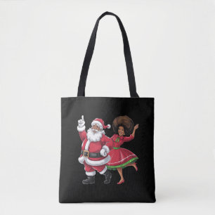Afrikaanse Kerstman mevrouw Claus Dancing American Draagtas