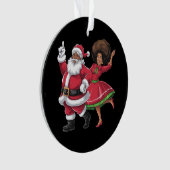 Afrikaanse Kerstman mevrouw Claus Dancing American Ornament (voorkant)