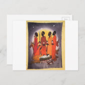 Afrikaanse kerstnativiteitsscène feestdagenkaart (Voorkant / Achterkant)