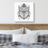Afrikaanse kever Zendoodle 6 Canvas Afdruk (Insitu (Slaapkamer))