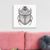 Afrikaanse kever Zendoodle 6 Canvas Afdruk (Insitu (Woonkamer))