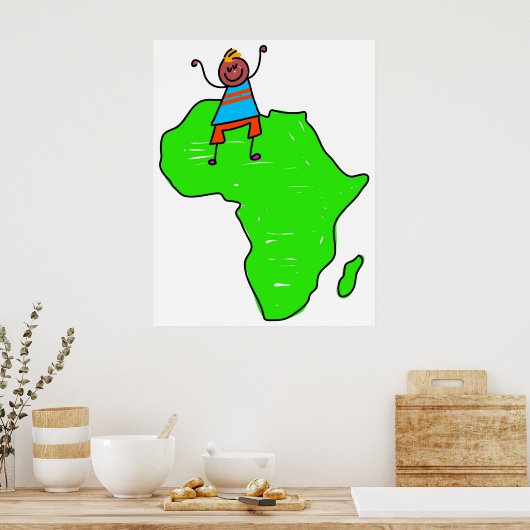 Afrikaanse Kind Poster (Keuken)